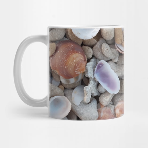 Sea-shells. pattern, shell, beach. sea. summer, sea-life. sand. by PrintedDreams